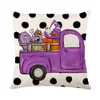 Purple Halloween pillow cover 18X18 inches funny letter print home sofa cushion cover bedroom pillow case