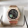 APS Super Quality Mens Watch Cal.3132 Movement 41mm 15407 Helementon Rose Rose Gold Mechlatial Mechlatic Automatic Man Hoteats Men Wristwatches