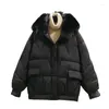 Vestes pour femmes hivernales de mode en plein air down jakcet avec col en fourrure cx-g-d-27a