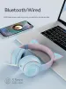 Écouteurs BT029C Cat Eare Headphone Wireless Bluetooth Bluetooth Glowing Glomer Esports Head Set Accessoire pour PC Gaming Man Gifts