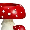 Candle Holders 1Pc Resin Holder Mushroom Set With Tea Scented Candles For Room Bathroom Decor Candlestick Home