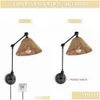 Wall Lamps Elegant Handmade Brass Lamp Set With Adjustable Swinging Arm Perfect For Bedside Reading - Willow Vine Packaging Design 2 Dhazq