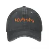 Bollmössor kubota denim baseball cap logo unisex-teens anpassade lastbilshatt sommar avslappnad kpop justerbar