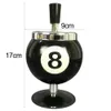 Aschenbecher Graue Schale Großer winddes und hitzebeständiger Drei Bajonett mit Deckel modischer Pool Billard Ball Design graues Back-Bardekoration T240422