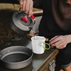 Mokken Ultralight Water Cup met opvouwbare handgreep camping draagbare geïsoleerde koffiemok voor backpacken in de buitenlucht