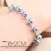 Bracciali 925 set di gioielli perle in argento sterling set da donna anelli da zircone bianco orecchini Braccialetti matrimoni