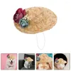 Robes de chien cosplay chapeau de compagnie de compagnie de compagnie petite paille sombrero chapeaux cassette habille la coiffe