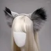 Party Supplies Wolf Ears Headband Lolita Accessories Kawaii Ear Headdress JK Girl Cosplay Hair Hoop Faux Fur Headwear Hairband