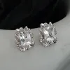 Earrings S'STEEL 925 Sterling Silver Zircon Studs Earrings For Women Luxury Irregular Shape Gift Aesthetic Designer Wedding Fine Jewelry