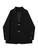 Costumes de femmes Fashion Lazy Style Suit Blazers Femmes Tops Summer Blazer Coat Korean Loose Casual High Street Black Vestes