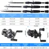 Accessoires Sougeyilang New Casting Fishing Rod Combo Teleskop -Angelrute und leichte Baitcasting -Rolle mit Fischerei