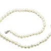 Colliers madalena sarara authentique 7 mm Collier de perle d'eau douce colorée 18 "fermoir en argent à la main