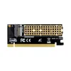 2024 M.2 SSD PCIe Adapter Aluminiumlegeringsskal LED Expansionskortdatoradaptergränssnitt M.2 NVME SSD NGFF till PCIe 3.0 x16 RiseFor Aluminium Alloy Shell Adapter