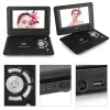 Player 9 Inch HD TV Portable DVD Player 16: 9 LCD -skärm 234x480 Bildupplösning CD -spel TV -spelare USB Radioadapter DVD -spelare