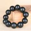 Bracelets Hetian Nephrite Jade Qingyu Dark Green Bracelet For Men Women Polishing Round 10 12 14 16 18 20mm Beads Bracelets Fine Jewelry