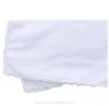 Katoenen zakdoeken witte zakdoek met gekartelde randen Europese en Amerikaanse witte burp doek kan DIY handgemaakte graffiti geborduurd LT936