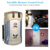 Kontroll Osynlig Antitheft Door Lock Wafu 008B Smart Lock Remote Control Keyless Electric Smart Lock Deadbolt med Buildin Alarm