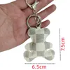 PU leather multi-color car leather key chain pendant Cute bear bag pendant in stock