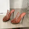 Slippers Summer Ponto Poee Fashion Sexy Sexy Women Women Hollow Out Gladiator Multi Colors Shoes High Party Woman 2024