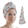 Towel Cartoon Branches Forest Snow Microfiber Hair Bath Towels For Adults Home Bathroom Turban Drying