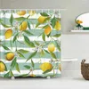 Shower Curtains High Quality Small Fresh Cactus Printed Fabric Curtain Plant Flower Bath Screen Waterproof Bathroom Decor With Hook