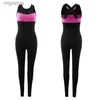 Damskie dresy damskie damskie joga fitness kombinezon sportowy gołe backsła sportowa legginsy prowadzące legginsy treningowe ubrania sportowe YQ240422