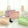 Sacs de rangement Fruit Print Mini Leaf Sac à printemps auto-ferment Ligne de données Purse Small Travel Lipstick Cosmetic