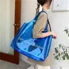 TOTES 2024 Été Transparent gelée d'embrayage Fashion PVC Place's Beach Apowner Remorler Sacs Clear Sacs pour femmes Tote de luxe