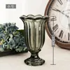 Vazen zwarte vintage decoratieve grote vloerbloem vaas met basis minimalistische potten planten glas bottl vasos para plantas terrarium