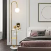 Lampy podłogowe Nowoczesna lampa Nordic stoi z okrągłym stołem Art Deco do salonu Sofa LED Light