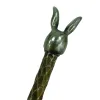Pennor EDC Solid mässing Retro Stone Grain Gel Gel Ink Pen Brass Rabbit Head Welding Handgjorda Ny design utomhus Skrivverktyg
