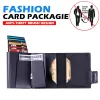 Wallets Customized Logo Card Holder Men Airtags Wallet Carbon Fiber Leather RFID Blocking Card Case Cardholder Coins Pocket Zipper Purse
