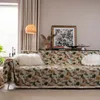 American Country Sofa Cover Towel Polyester Cotton Floral Jacquard Couch For Home Decoration Blanket Sitting Cushion 240422