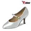 Dansskor Evkoodance 2024 Modernt för damer Khaki och White 7.3cm Elegance Latin Bllroom Evkoo-009