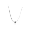 Collane TrustDavis Minimalist 925 Sterling Silver 6mm perline da 6 mm Catena di serpente Collana corta per donna Wedding S925 Gioielli regalo DA1309