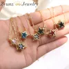 Necklaces 5PCS, Crystal zircon stone star pendant necklace fashion jewelry charm girl lover gift birthday