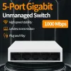 Switches Network Switch 5 Port 1000Mbps Gigabit Unmanaged Ethernet LAN Desktop Hub for AP, CCTV, IP Camera