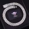 Design alla moda rapper 20 mm Lank Cuban Link Chain S925 Silver Baguette VVS Moissanite con certificato GRA Collana placcata in oro