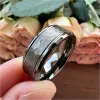 Ringe Frauen Ring Tungsten Carbide Ehering für Männer Mode Schmuck gehämmert gestiegen