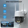 Contrôle 4MP Outdoor IP Camera WiFi Wiless Wireless Smart PTZ Camera 1080p HD 4x Digital Zoom Tracking Tracking Video Subsparelance Camera ICSEE