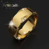 Wedding Rings 14k gouden ringen voor man liefde beloven heren bruidegom bruiloft luxe sieraden verloving diamantringen heren ring 240419