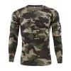 Footwear New Autumn Spring Men Outdoor Sports Long Sleeve Tactical Camouflage Tshirt Breathable Quick Dry Military Army Hunting T Shirt