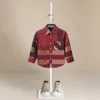 Lente herfst mode kinderen baby jongens katoen shirt kind jongen plaid shirts kleding kinderen casual tops kleding 240410