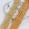 Ketten 6-7mm/7-8mm Gold Farbe Süßwasserperlen Perlen Reisform Perlen Strang für Schmuckherstellung DIY-Armband Halskette