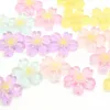 Fleurs décoratives 50 / 100pcs en vrac Noël 26 mm de fleur de cerise transparente charmes 3d fleur cabochon arrière dos scrapbooking girl girl arc