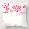 Almohada rosa flor cuadrada cubierta cubierta de sala de estar de sala de estar