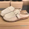 Femmes Scoffs Casual Shoes Shoe Summer Outdoor Beach Slipper Lady Black Beige Sandales 007