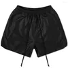 Herren -Shorts Sommer gewebt High Street Casual Lose Solid Color 5/4 Sporthosen für Männer