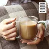 Weingläser Doppelwandglas Becher resistente Tee Bier Milch Juice Tasse Getränk Geschirr Liebhaber Kaffeetassen Geschenk Kreativität