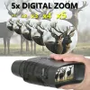 Kameror 4K HD Binocular Night Vision Device 36MP 5X Digital Zoom Hög förstoring Kikare Infraröd Optik NV -jaktkamera